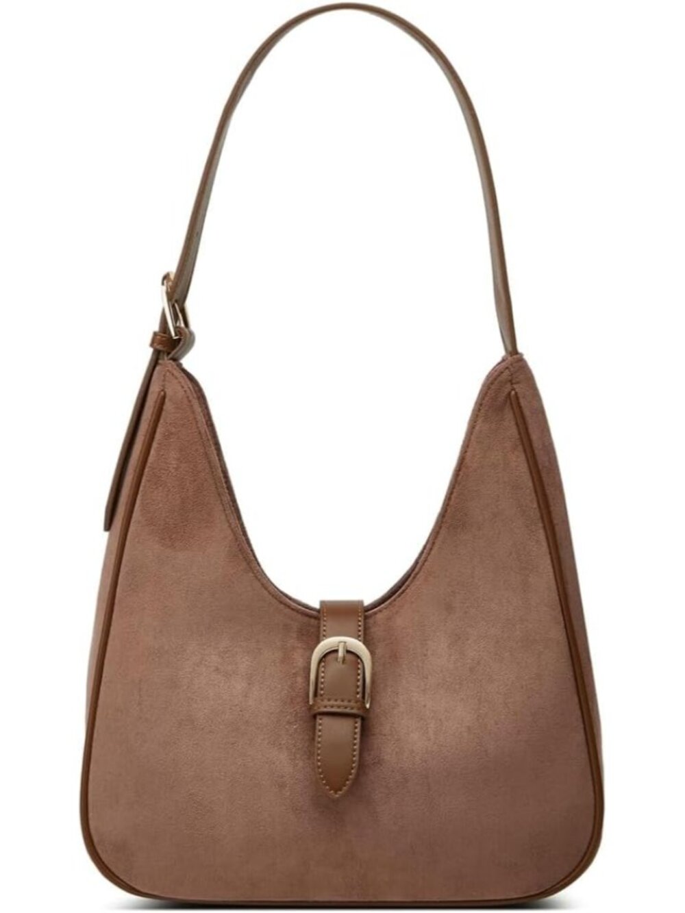 Slouchy Suede Saddle Hobo Bags Women Cute Underarm Shoulder Bag Crescent Crossbo